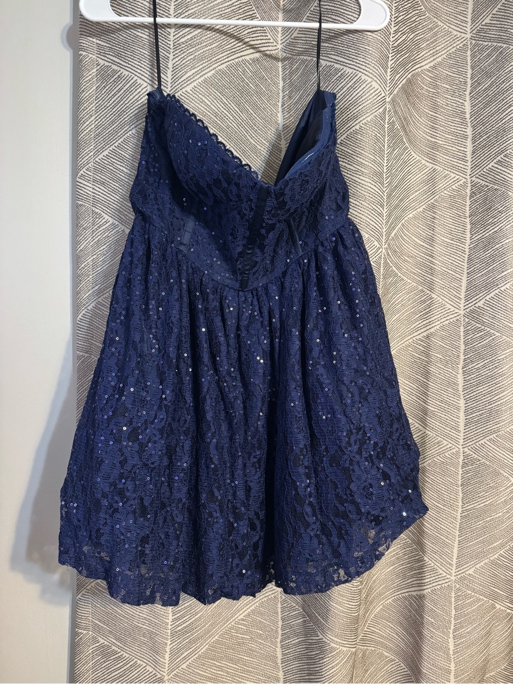 Hello Molly SOIRÉE STAR STRAPLESS SEQUIN MINI DRESS NAVY